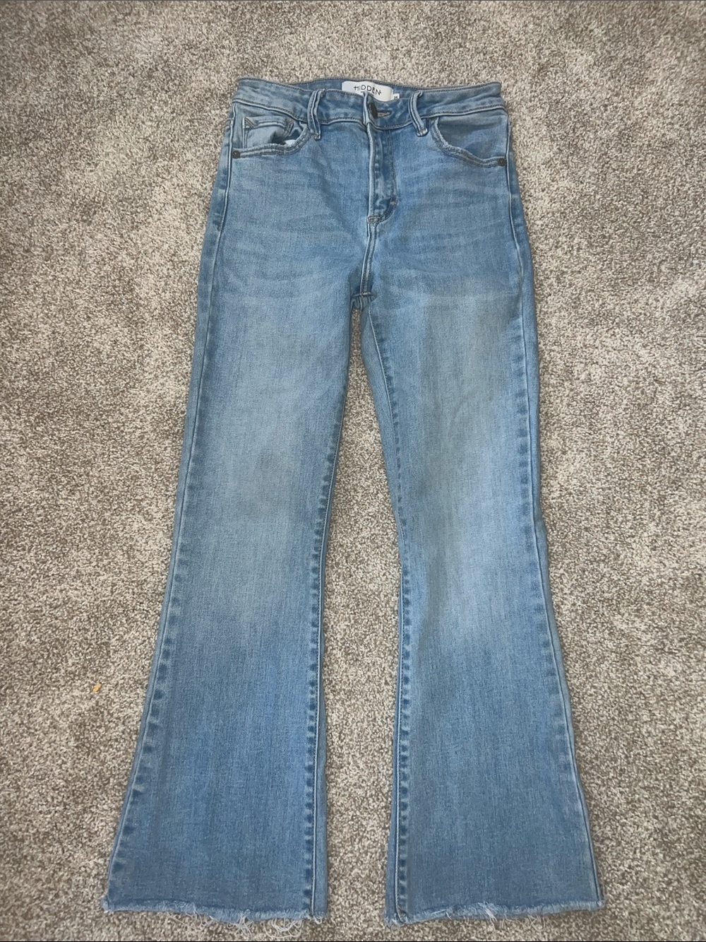 High-Rise Light Blue Flared Jeans